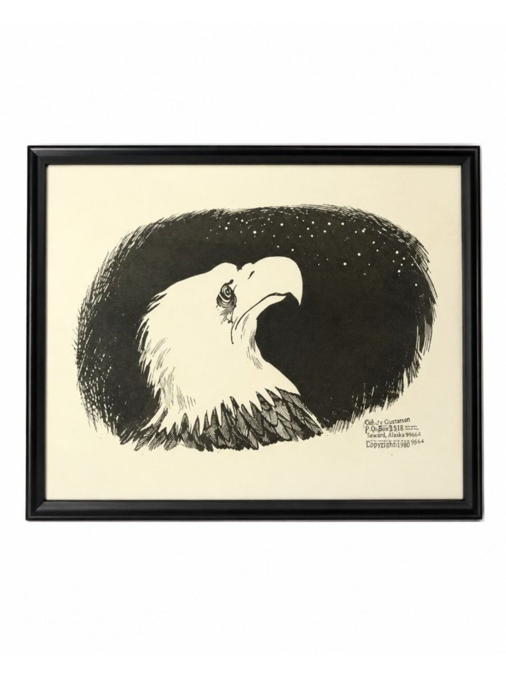 Framed Cartoon Doug Marlette Bald Eagle Crying Charlotte Observer Political Art
